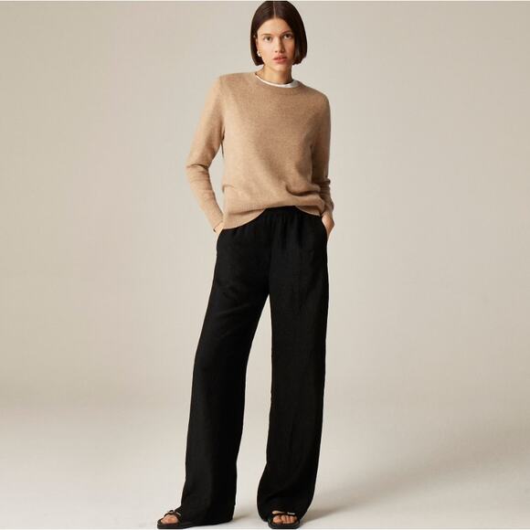 J.Crew Cashmere Classic Fit Crewneck Sweater Heather Camel BA400 Size XL New - Picture 4 of 14